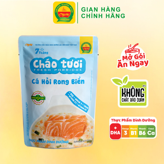 Cháo tươi Cây Thị Cá hồi rong biển - Mở gói ăn ngay 260g