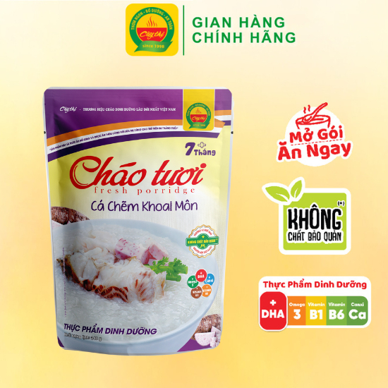 Cháo Tươi Cá Chẽm Khoai Môn Cây Thị Mở Gói Ăn Ngay 260G