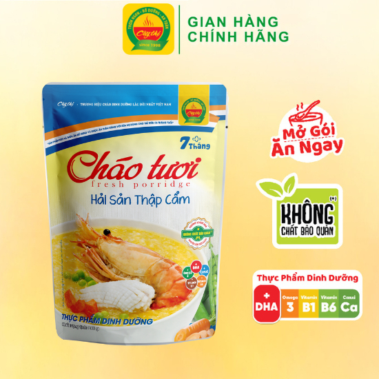 Cháo Tươi Hải Sản Thập Cẩm Cây Thị Mở Gói Ăn Ngay 240G