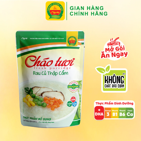 Cháo tươi Rau Củ thập cẩm - Mở gói ăn ngay