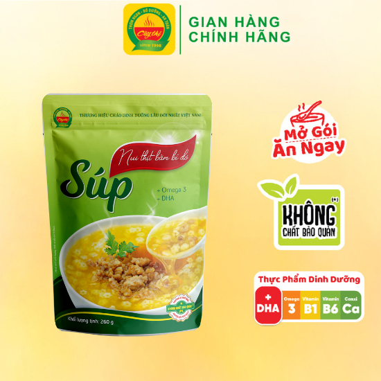 Súp Nui Thịt Bằm Bí Đỏ Cây Thị 260g