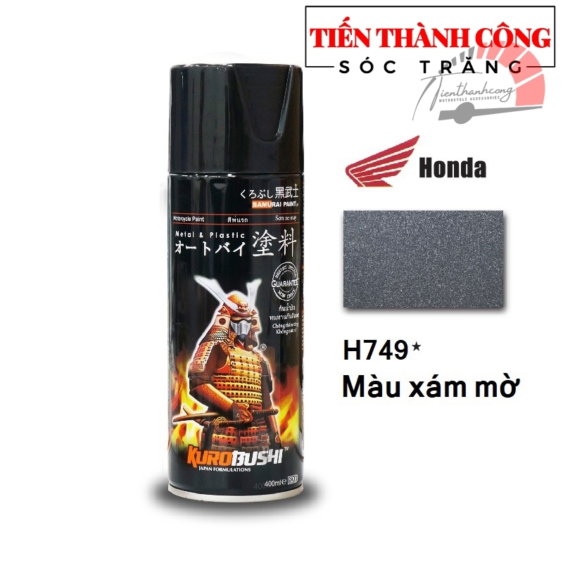 Sơn xịt Samurai màu xám mờ (Lốc máy Future NEO) (Mã: H749*) (400ml)