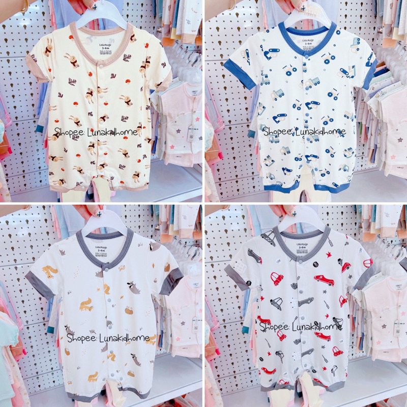 -Body cộc tay vải bamboo sợi tre (3-6M đến 9-12M)