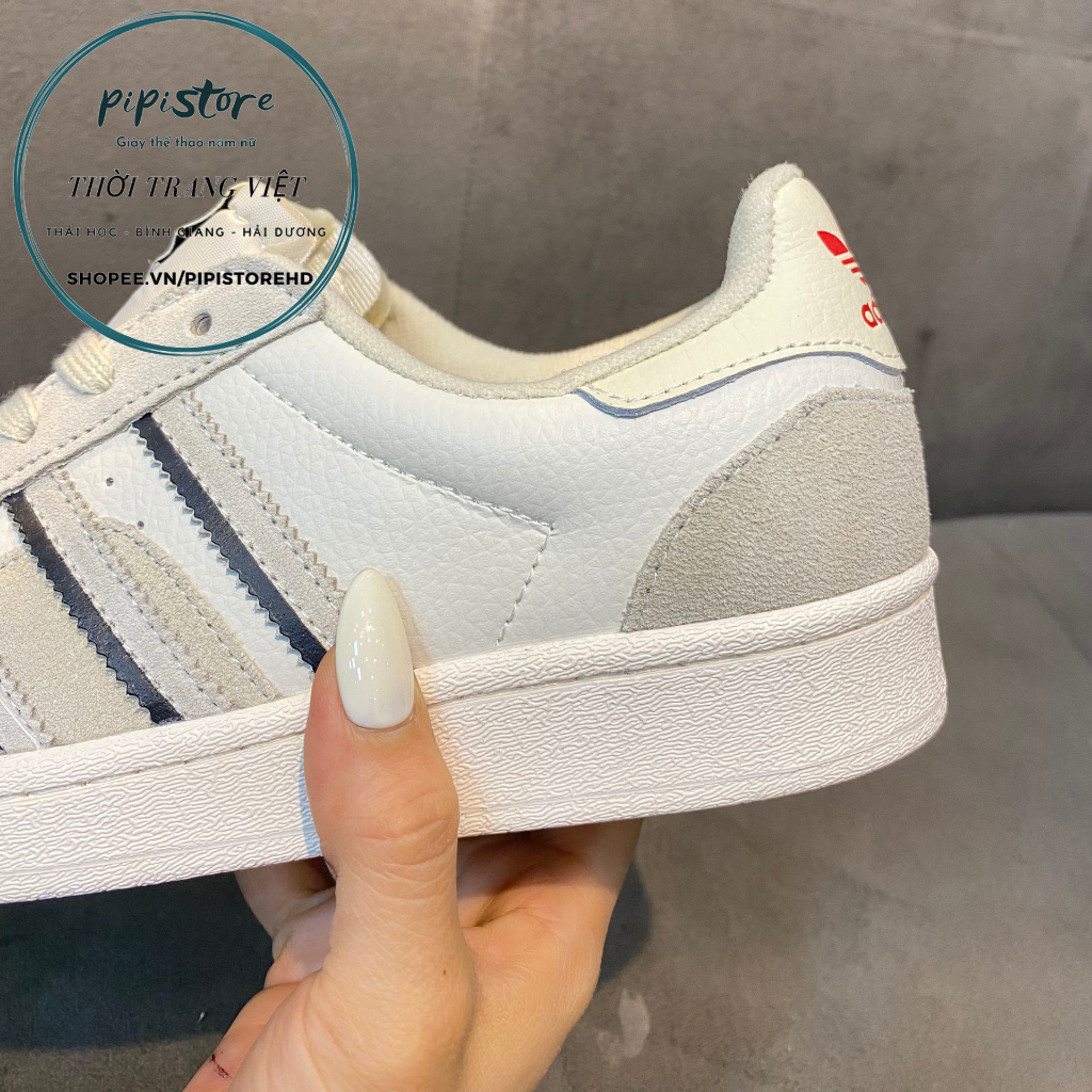 Giày Adidas superstar, adias Sò trắng Da lộn full box size 36-43  bill giấy gói