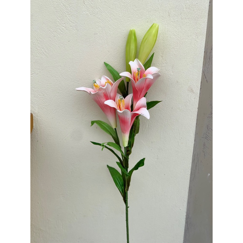 Hoa giả,hoa ly xốp 3bông