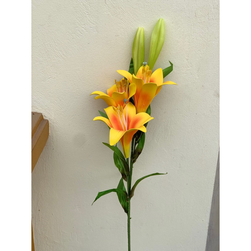 Hoa giả,hoa ly xốp 3bông