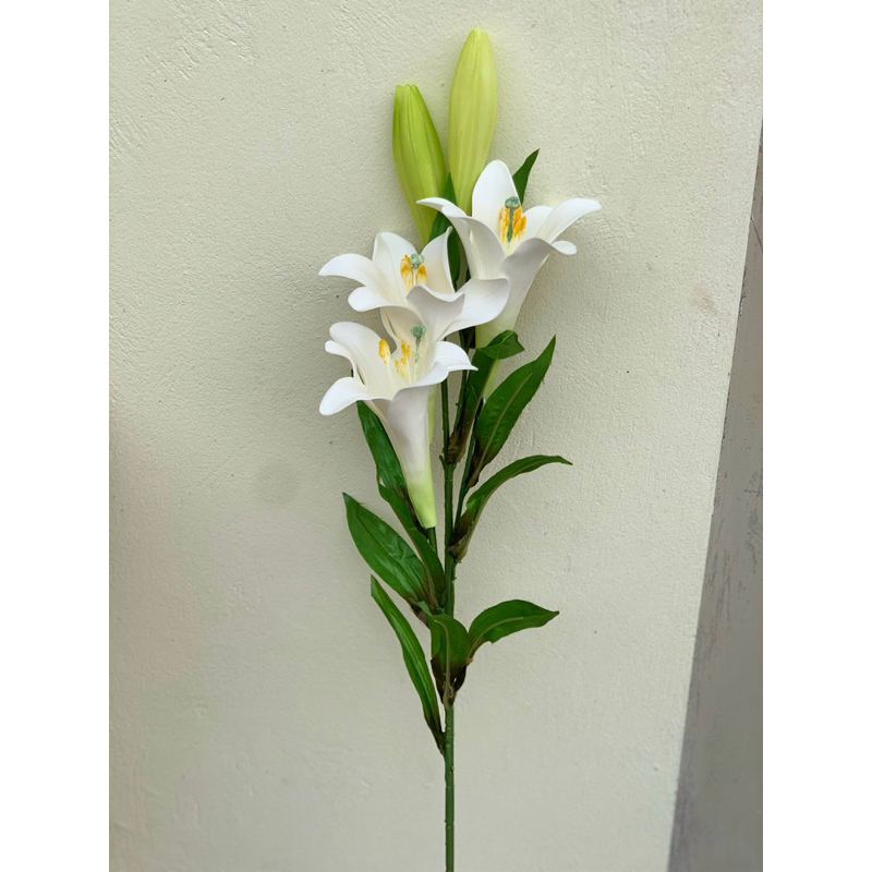 Hoa giả,hoa ly xốp 3bông
