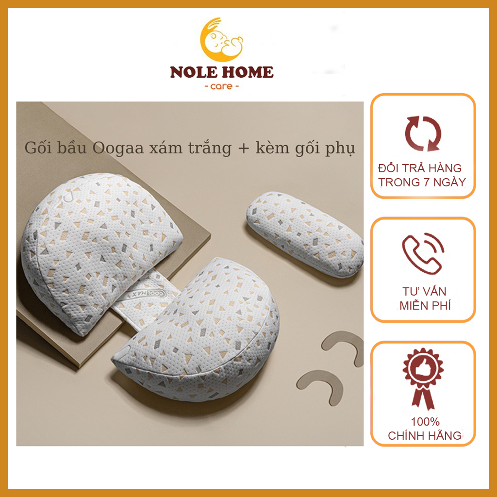Gối Bầu Cánh Tiên Cao Cấp Chất Liệu Mềm Êm Thoáng Khí Đàn Hồi Tốt Hỗ Trợ Giảm Đau Lưng Cho Mẹ - Tặng Kèm Gối Phụ