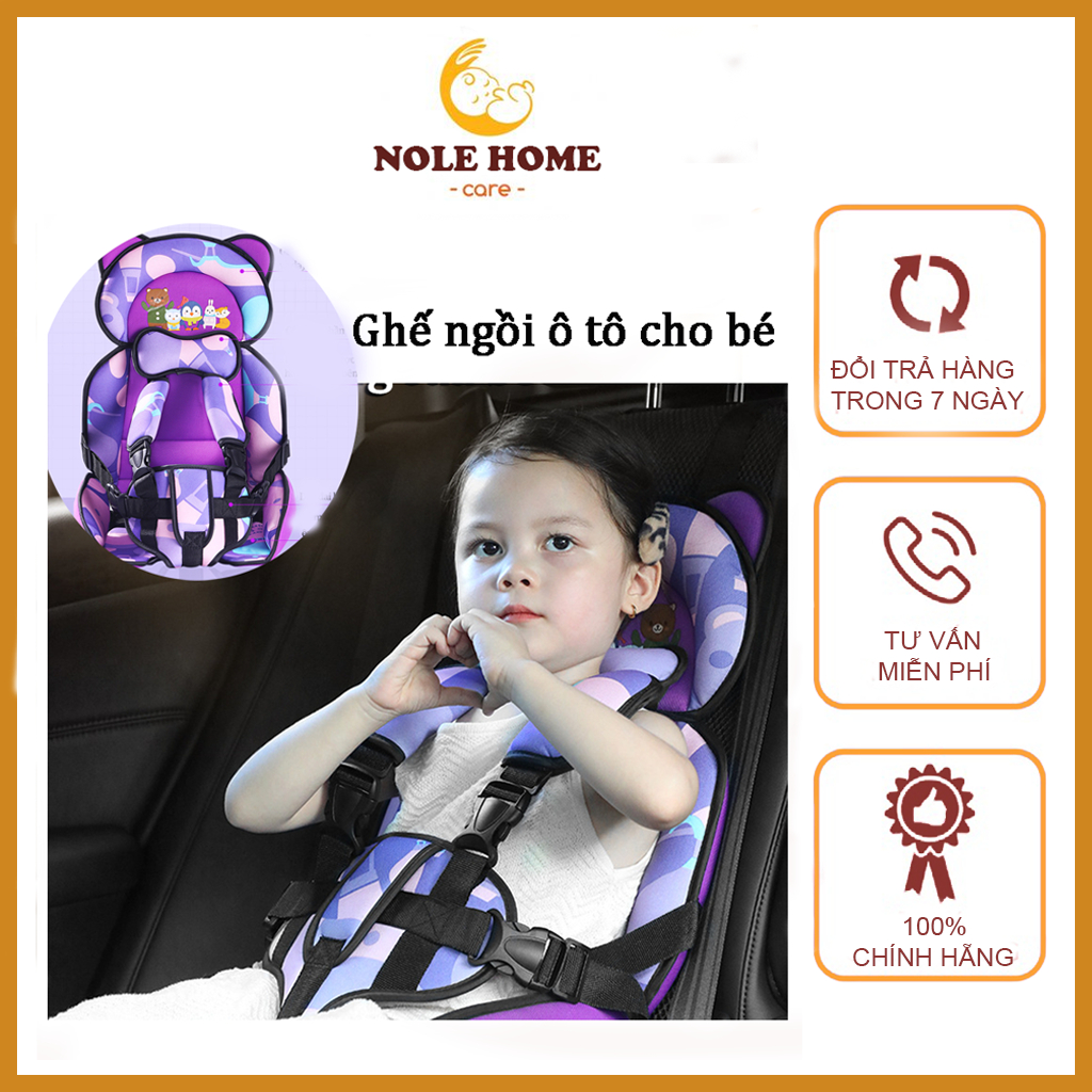 Ghế Ngồi Ô Tô Cho Bé Có Đệm Thoáng Khí Có Thể Tùy Chỉnh Cho Bé Từ 6 Tháng Đến 5 Tuổi - Đai Ngồi Ô Tô An Toàn Cho Bé