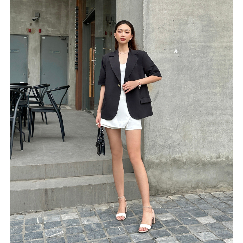 Áo blazer tay ngắn nút kiểu , Peace House Clothing