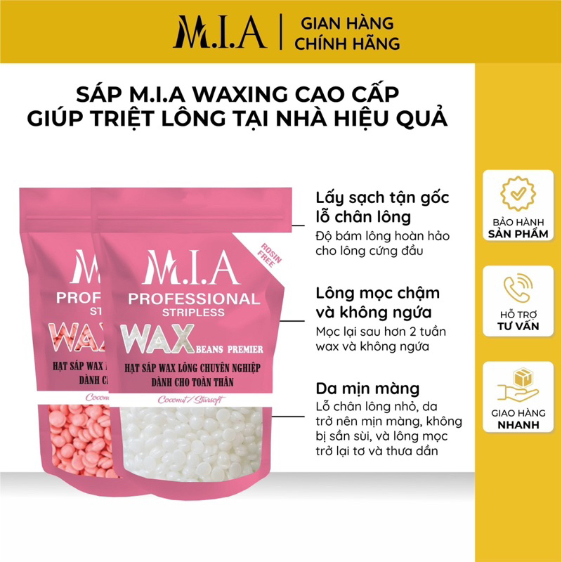 Combo wax lông nách, râu dùng thử kèm chén nấu MIA waxing