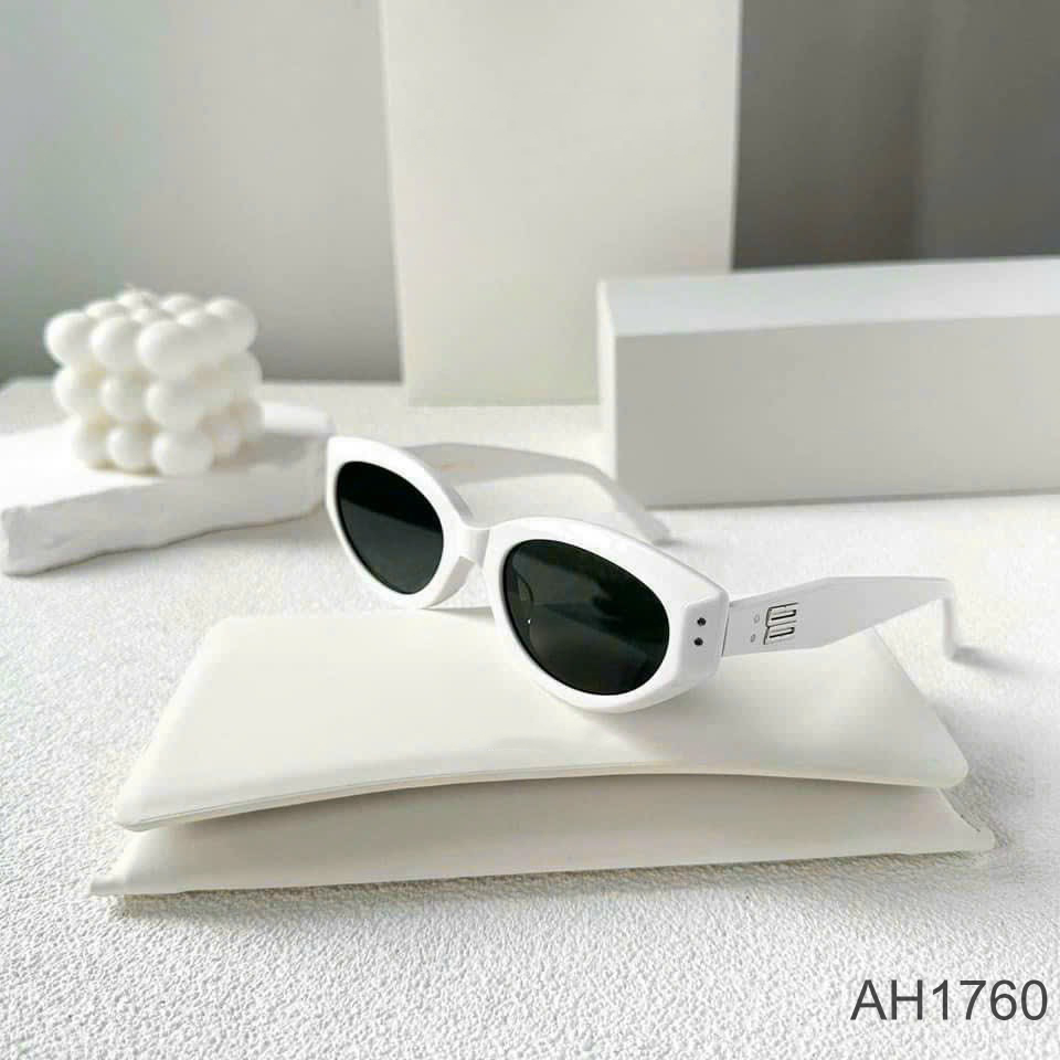 Kính mát thời trang bản lề kim loại gọng unisex nam nữ AH1760