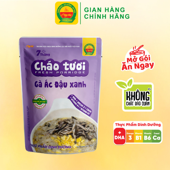 Cháo tươi Cây Thị Gà ác đậu xanh - Mở gói ăn ngay 260g