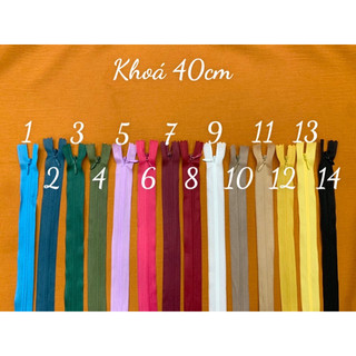 1 Dây khoá kéo giọt lệ, khoá kéo giọt nước 40cm