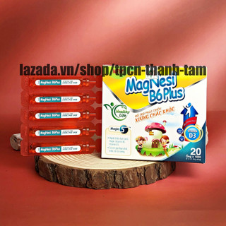 Siro hỗ trợ chắc xương Magie B6 plus bổ sung kẽm, vitamin d3 giúp trẻ phát triển - Hộp 20 ống