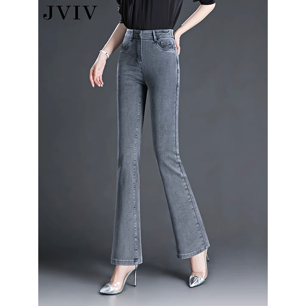 Quần jeans nữ ống loe Xám ống loe mẫu hot 2023-XMNP- Mã 14