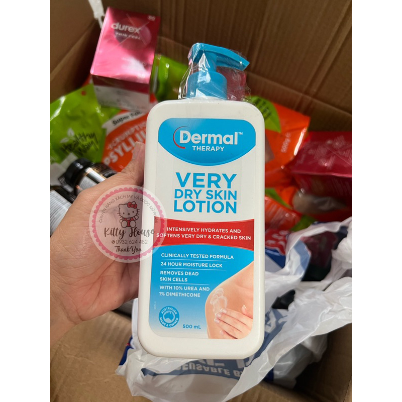 KEM DƯỠNG ẨM DERMAL VERY DRY SKIN LOTION CHAI 500ML