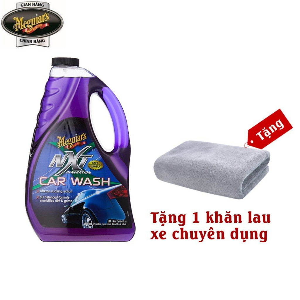 Meguiar's NXT Generation Car Wash - Xà phòng rửa xe cao cấp NXT tặng kèm khăn lau