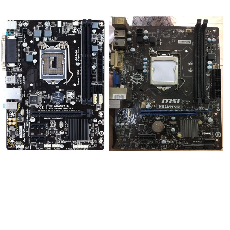 Mainboard PC máy tính để bàn H55, H61, B75, H81, B85, H110 Giga, Asus Foxconn, Ecs, Biostar, Asrock Tháo Máy