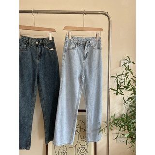 Quần jeans ống suông ybs q-888-1 chalin dáng suông hack chân