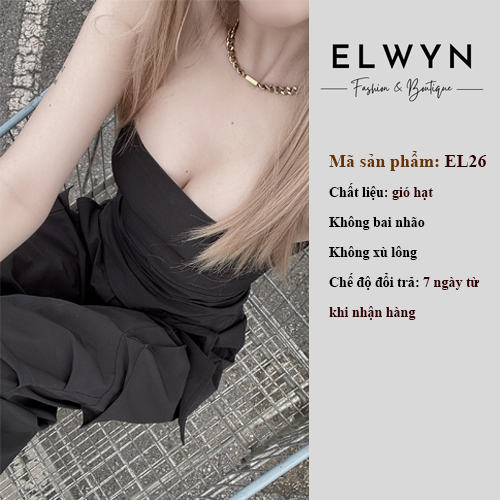 Set quần dù- áo ống, quần túi hộp douyin hot chất vải gió hạt cao cấp ELWYN EL26