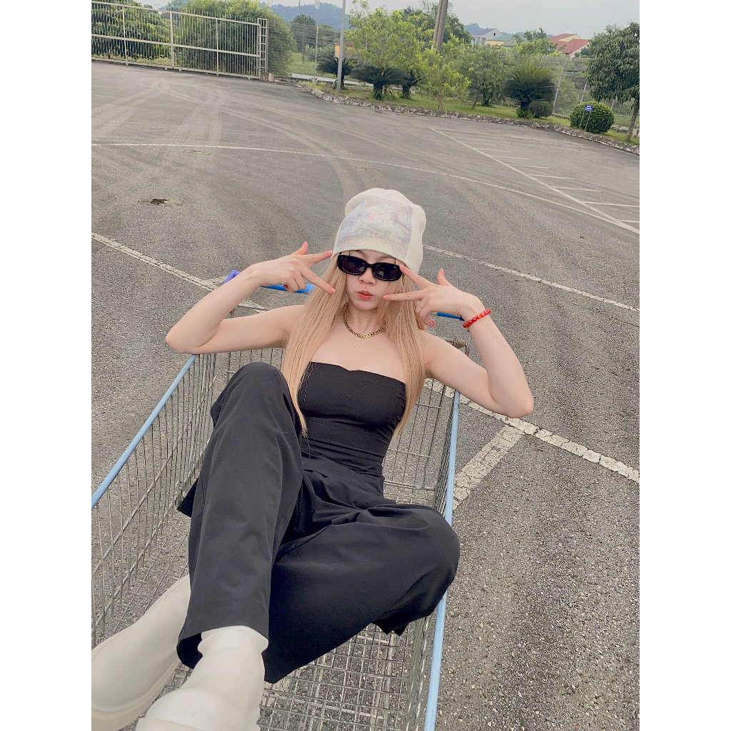 Set quần dù- áo ống, quần túi hộp douyin hot chất vải gió hạt cao cấp ELWYN EL26