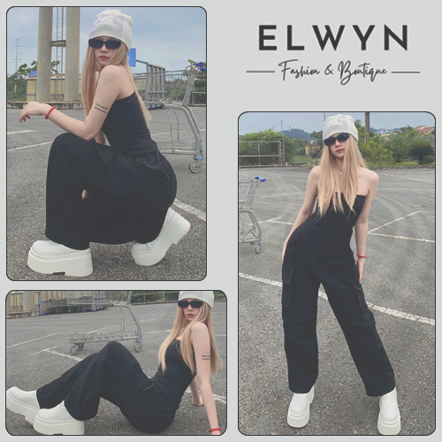 Set quần dù- áo ống, quần túi hộp douyin hot chất vải gió hạt cao cấp ELWYN EL26