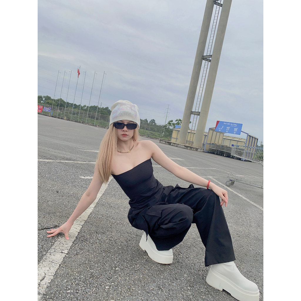 Set quần dù- áo ống, quần túi hộp douyin hot chất vải gió hạt cao cấp ELWYN EL26