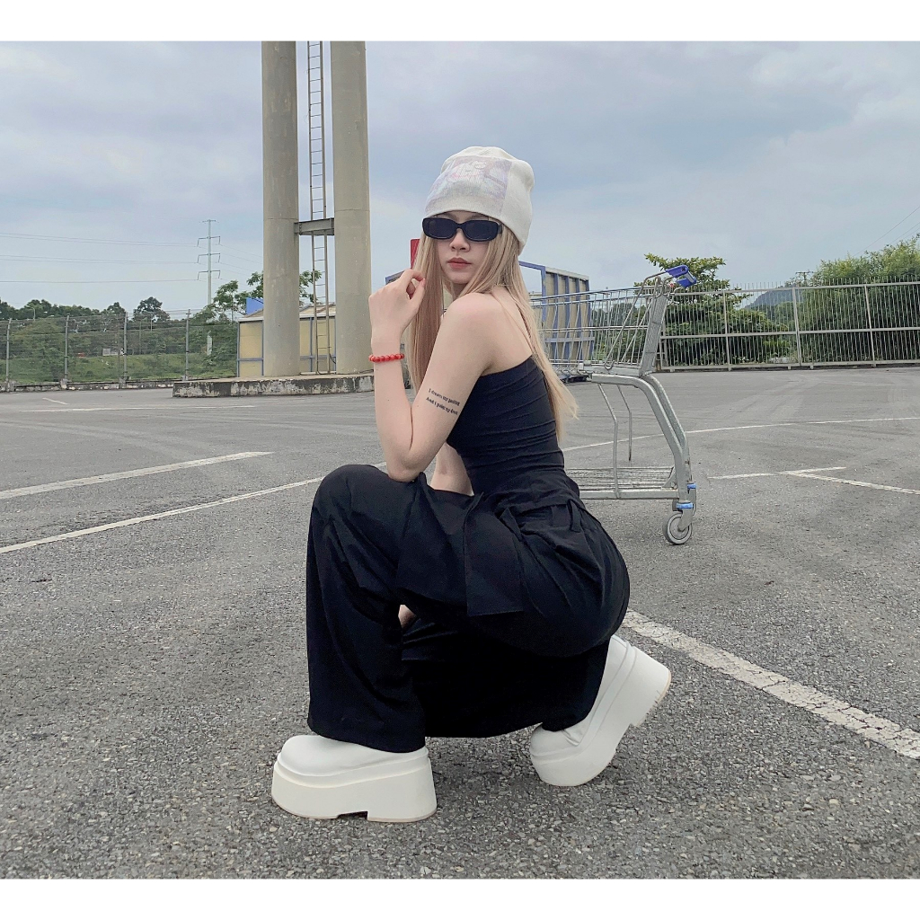 Set quần dù- áo ống, quần túi hộp douyin hot chất vải gió hạt cao cấp ELWYN EL26