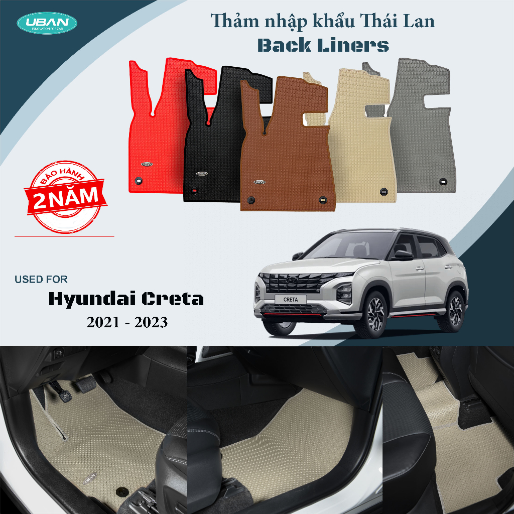 Thảm lót sàn ô tô UBAN cho xe Hyundai Creta 2022 - 2023 - Nhập khẩu Thái