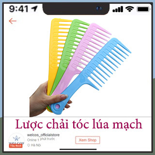 Lược chải tóc răng thưa lúa mạch tự nhiên lược răng thưa chống tĩnh điện gỡ rối dc11