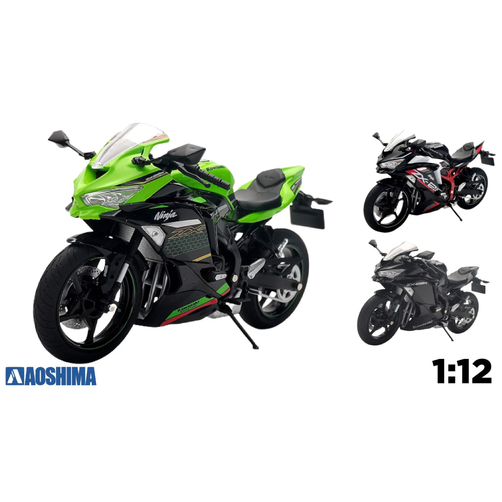 Mô hình xe Kawasaki Ninja ZX25R 2022 tỉ lệ 1:12 Aoshima MT012