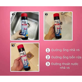 Bột thông cống Denkmit  chai 600g( hàng nhập khẩu Đức)