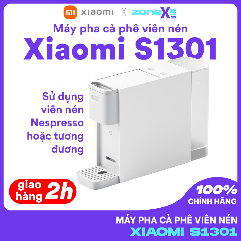 [CHÍNH HÃNG]Máy pha cà phê viên nén Xiaomi Mijia S1301 - Sử dụng viên nén Nespresso/Starbuck, chiết xuất nhanh