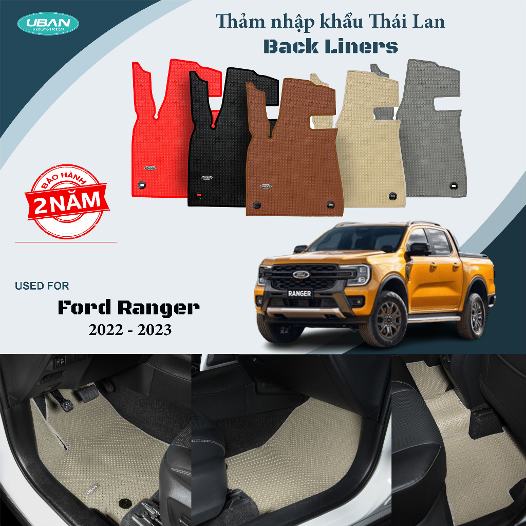 Thảm lót sàn ô tô UBAN cho xe Ford Ranger 2023 - Nhập khẩu Thái Lan