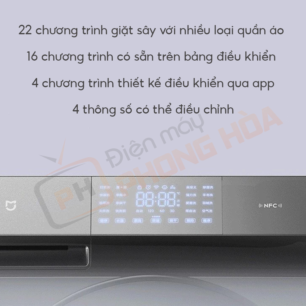 Máy giặt sấy cửa trước Xiaomi Mijia MJ202 giặt 10kg sấy 7kg