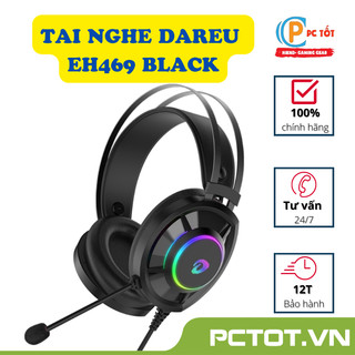 Tai nghe Gaming Dareu EH469 Black 7.1 RGB Led - Chính hãng Mai Hoàng
