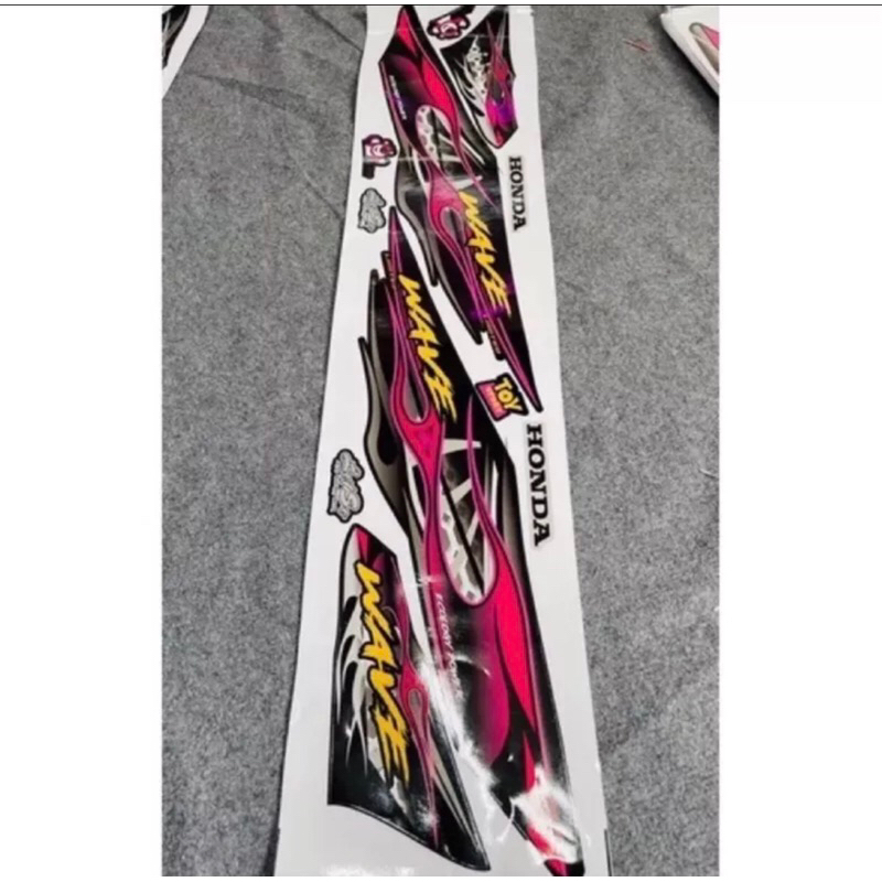 Tem Tời Mẫu Lửa Cháy 🔥 Dán Trang Trí Wave 50/100/110 Cực Đẹp.