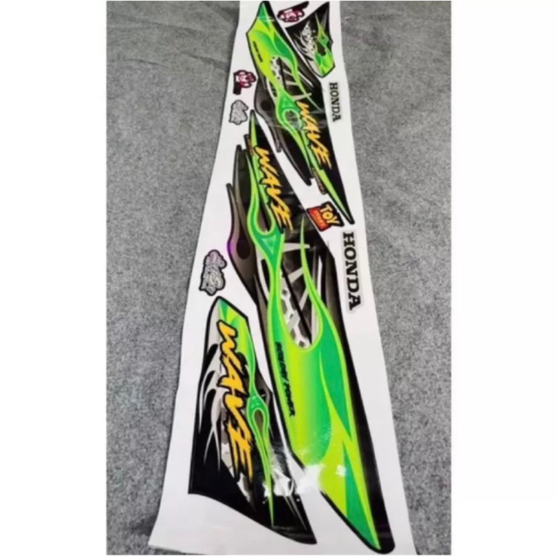 Tem Tời Mẫu Lửa Cháy 🔥 Dán Trang Trí Wave 50/100/110 Cực Đẹp.