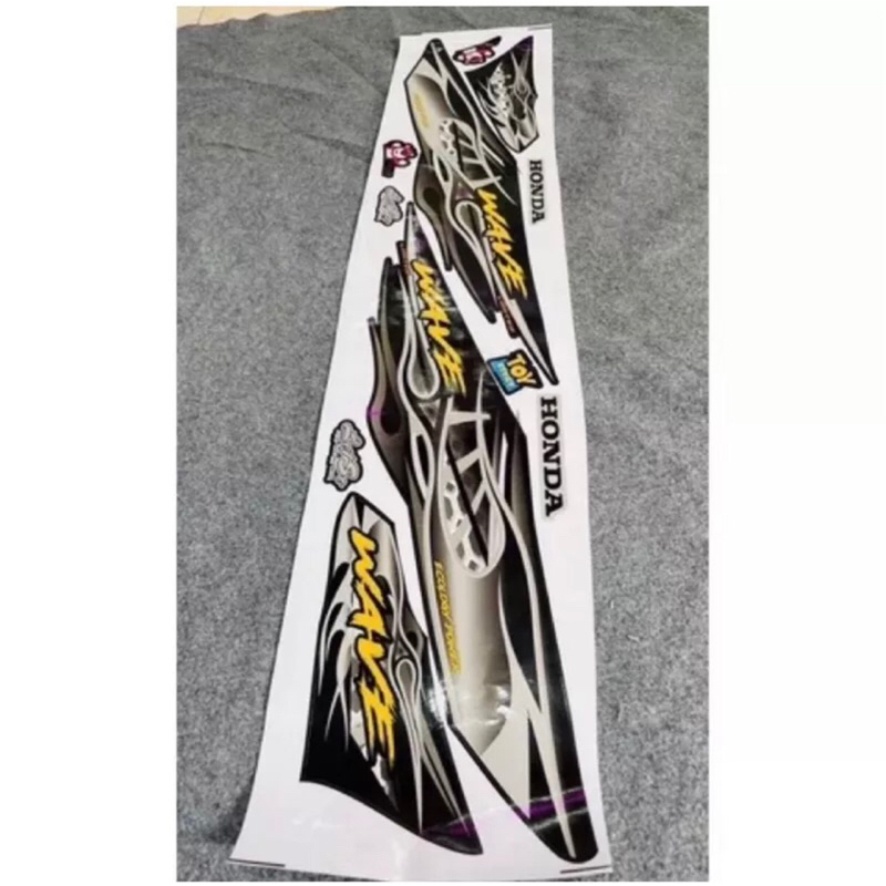 Tem Tời Mẫu Lửa Cháy 🔥 Dán Trang Trí Wave 50/100/110 Cực Đẹp.