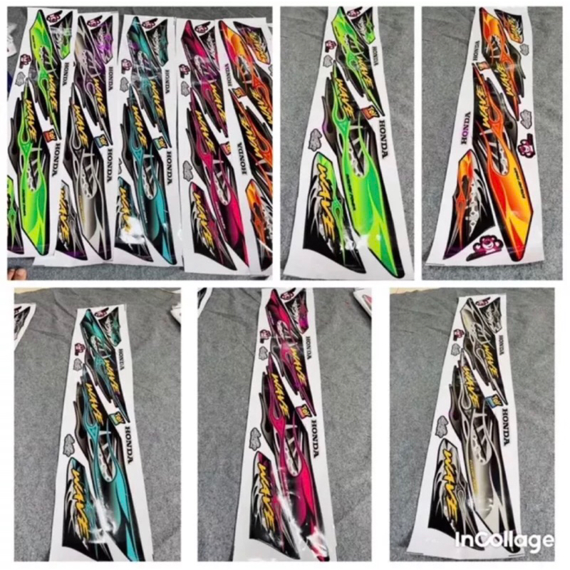 Tem Tời Mẫu Lửa Cháy 🔥 Dán Trang Trí Wave 50/100/110 Cực Đẹp.