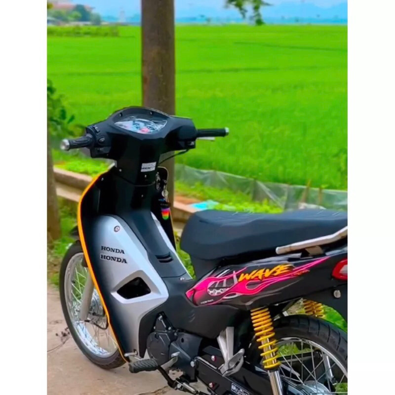 Tem Tời Mẫu Lửa Cháy 🔥 Dán Trang Trí Wave 50/100/110 Cực Đẹp.