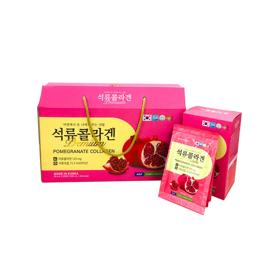 Nước uống Collagen lựu nguyên chất KGF Premium Pomegranate 50ml x 10-20 gói đẹp da, chống lão hóaTuyenkorea