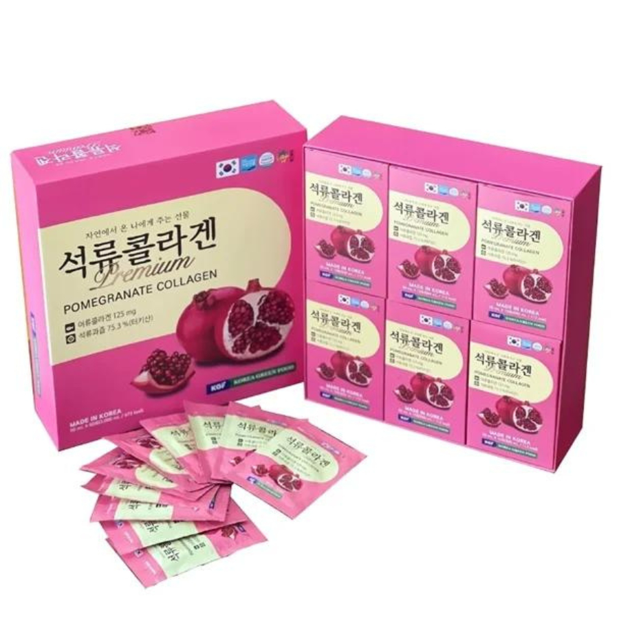 Nước uống Collagen lựu nguyên chất KGF Premium Pomegranate 50ml x 10-20 gói đẹp da, chống lão hóaTuyenkorea