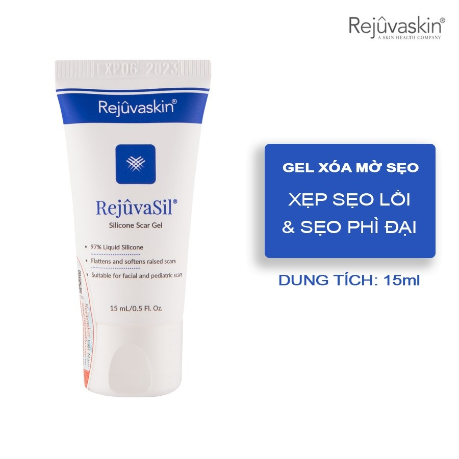 Gel Ngăn Ngừa Sẹo Và Làm Xẹp Sẹo Lồi, Sẹo Phì Đại Rejuvaskin Rejuvasil 10ml-15ml-30ml