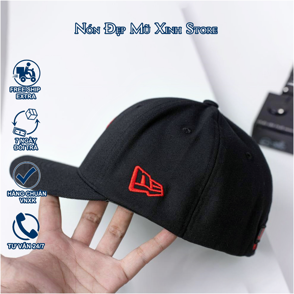 NÓN LƯỠI TRAI  M.L.B Chất liệu Cotton cao cấp, Màu Trắng Đen, logo B thêu nối, đường may tinh tế. thời trang