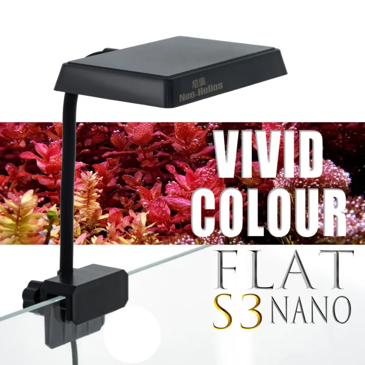 Đèn FLAT S3 13W - S3 PLUS NANO RGB - Đèn Kẹp Mini RGB Đỏ Cá Không Đỏ Nước