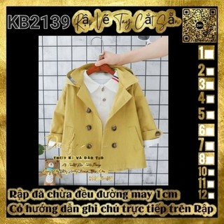 889 Rập giấy- áo khoác cho bé (1-10t)