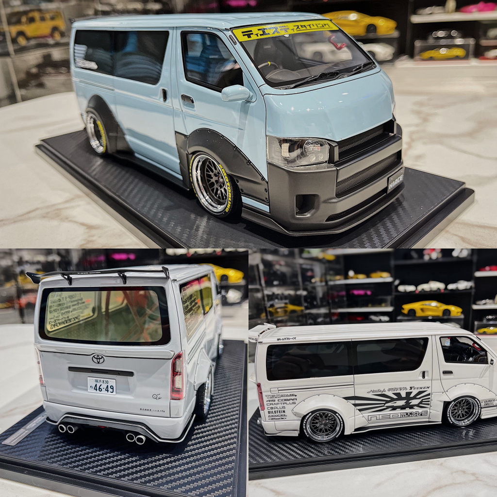 XE MÔ HÌNH TOYOTA HIACET・S・D WORKS,TỶ LỆ 1/18 IGNITION