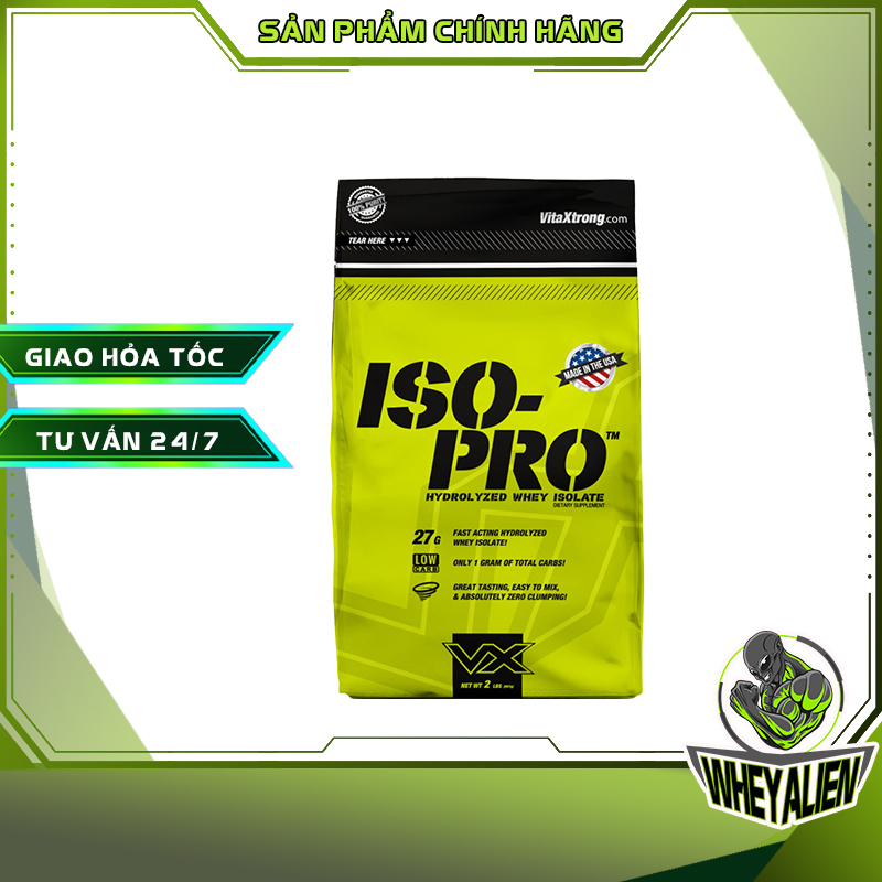 Sữa Tăng Cơ 100% Hydrolyzed Whey Isolate Vitaxtrong Iso Pro 2lbs (0.9 KG)